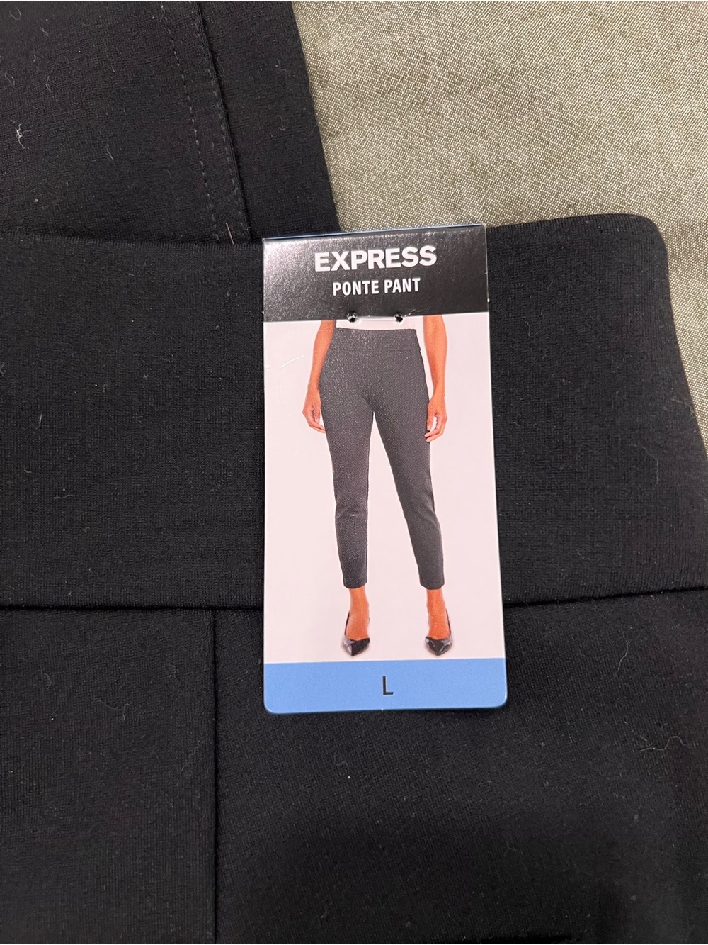 Express Black Ponte Cropped Ankle Pants